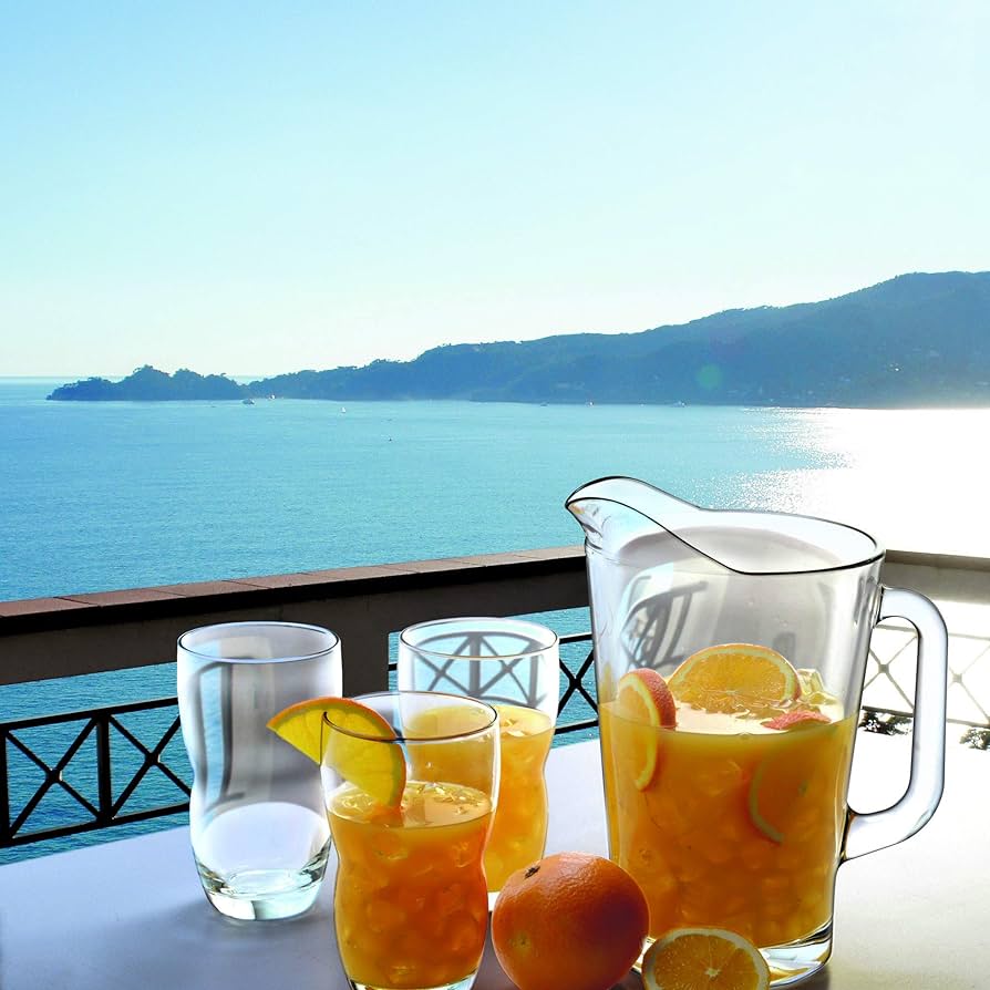 BORGONOVO CRYSTAL GLASS Borgonovo Conic Glass Pitcher, 1.8 L (7532511625305)