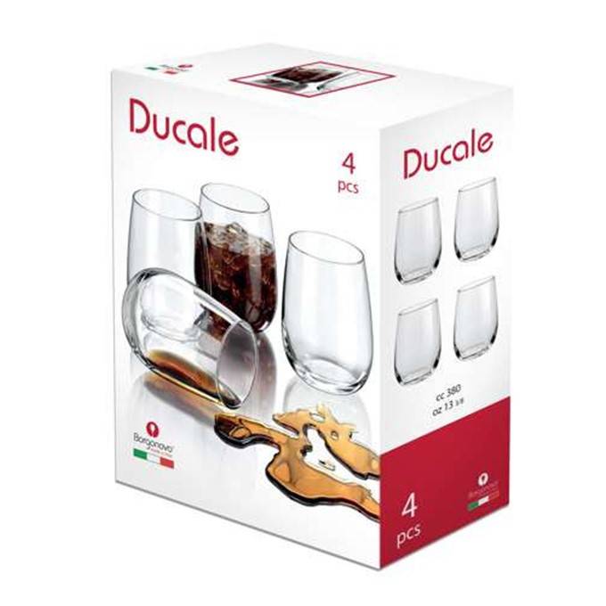BORGONOVO CRYSTAL GLASS Borgonovo Ducale Stemless 380ml Set Of 4 (7287737581657)
