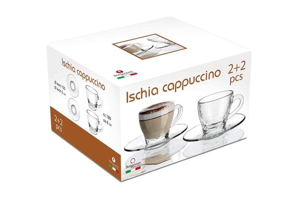 BORGONOVO CRYSTAL GLASS Borgonovo Ischia Cappuccino Set 2+2 (7532514181209)
