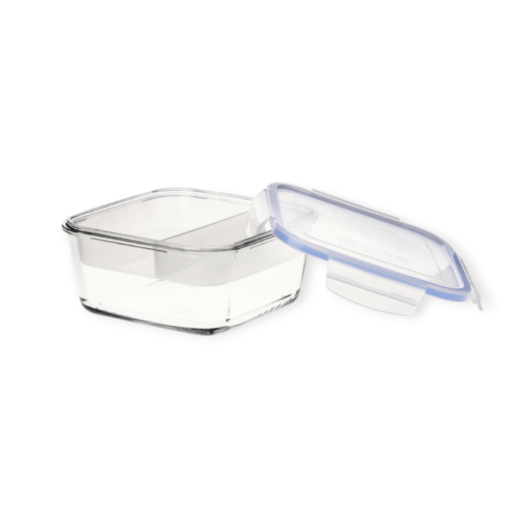 BORGONOVO CRYSTAL GLASS Borgonovo Superblock Igloo Square Food Storage Containers