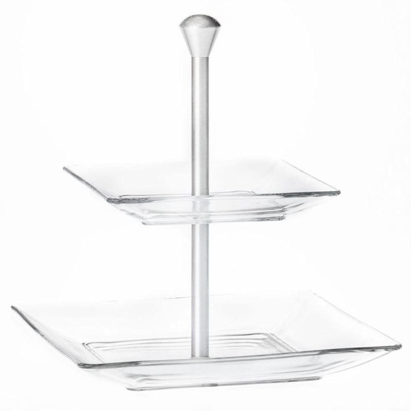 BORGONOVO TIERED Borgonovo Modi Two Tiered Tray Glass Stand