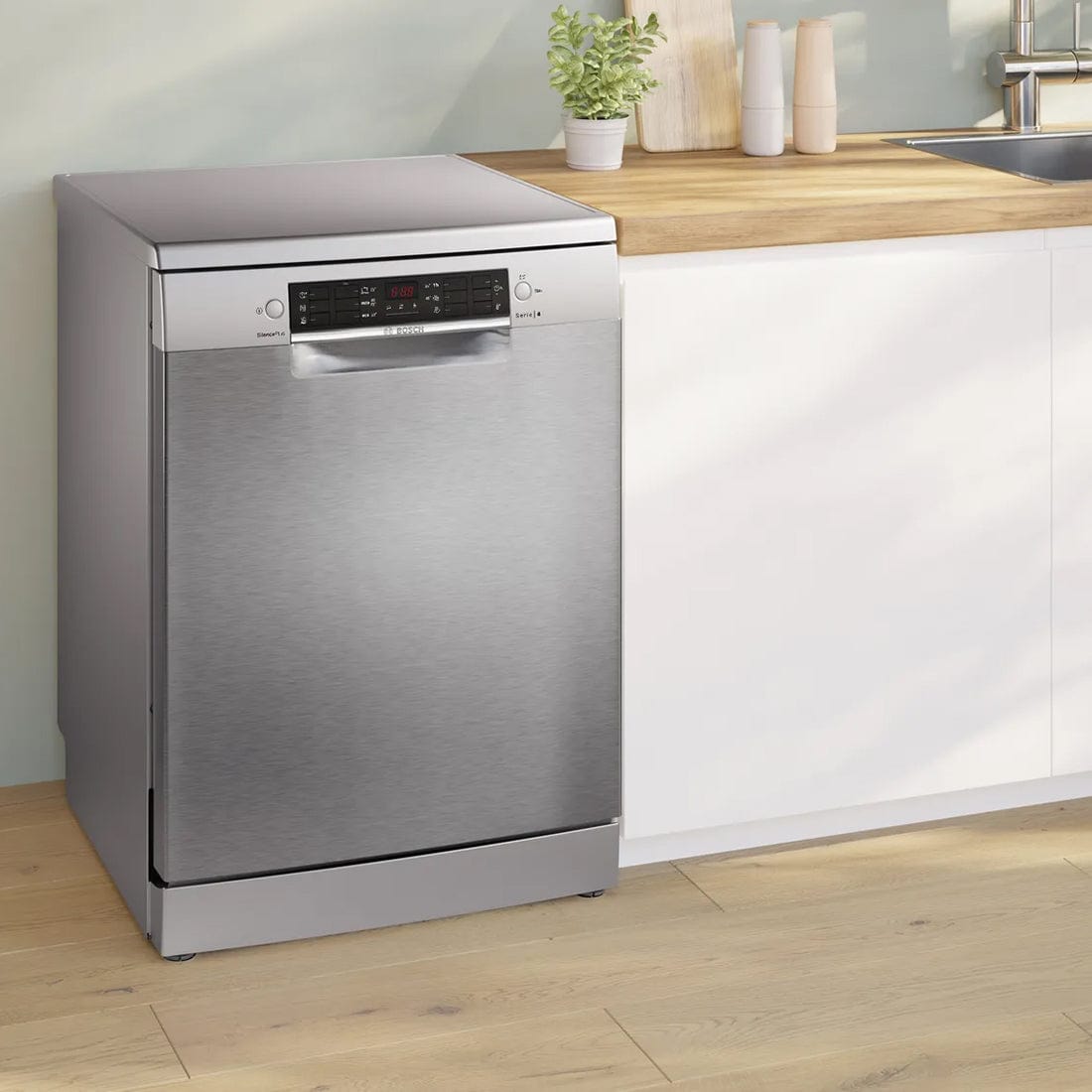 BOSCH Dishwasher Bosch 60cm 13 Place Silver Series 4 Dishwasher SMS45NI00Z (7877025431641)
