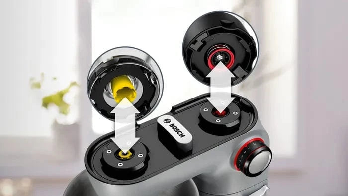 Bosch Food Mixer Bosch Series 8 Kitchen Machine OptiMUM 1600 W Silver, Black MUM9B34S27