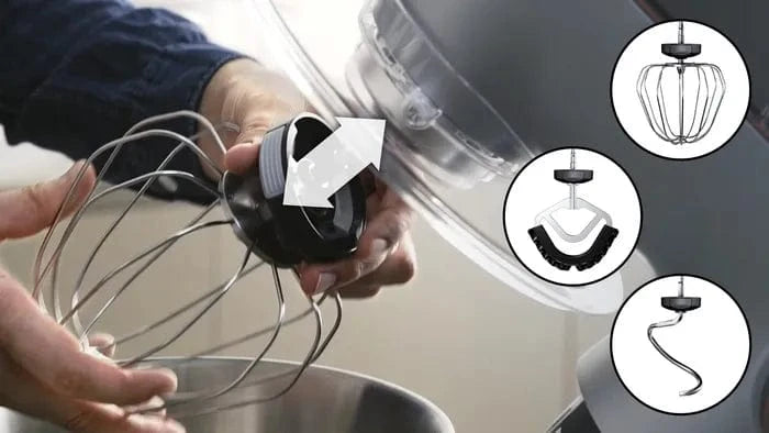 Bosch Food Mixer Bosch Series 8 Kitchen Machine OptiMUM 1600 W Silver, Black MUM9B34S27