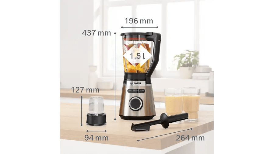 Bosch Hand Blender Bosch VitaPower Series 4 Blender Stainless Steel 1200W MMB6386M (7289264308313)