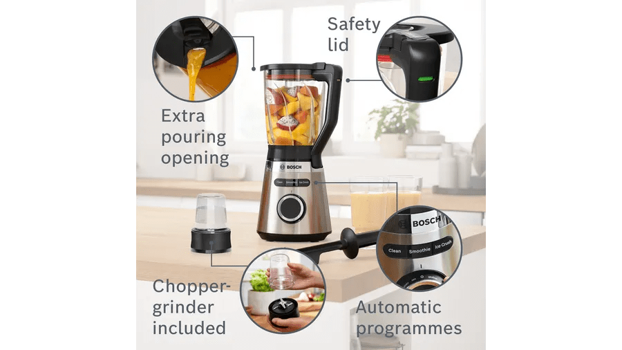 Bosch Hand Blender Bosch VitaPower Series 4 Blender Stainless Steel 1200W MMB6386M (7289264308313)