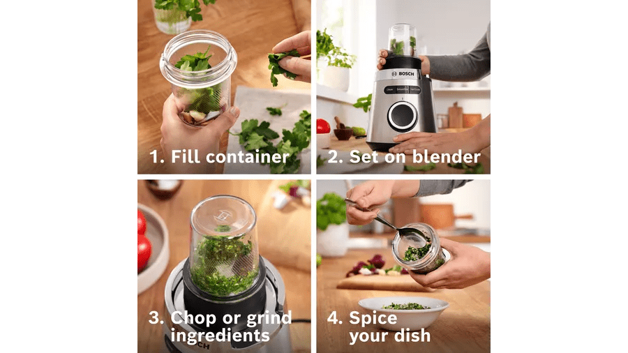 Bosch Hand Blender Bosch VitaPower Series 4 Blender Stainless Steel 1200W MMB6386M (7289264308313)