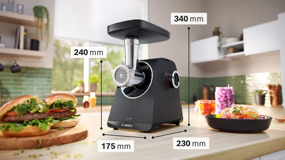 Bosch Meat Mincer Bosch Food mincer MultiPower Series 4 Black MFWS440B (7826309873753)