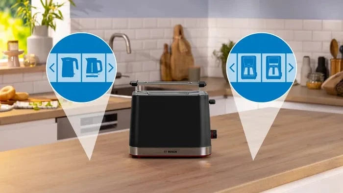 Bosch TOASTER Bosch 2 Slice MyMoment Compact Toaster Black TAT4M223
