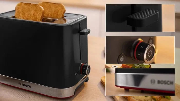 Bosch TOASTER Bosch 2 Slice MyMoment Compact Toaster Black TAT4M223