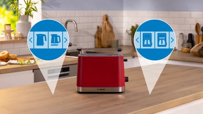 Bosch TOASTER Bosch 2 Slice MyMoment Compact Toaster Red TAT4M224 (7623559315545)