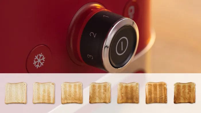 Bosch TOASTER Bosch 2 Slice MyMoment Compact Toaster Red TAT4M224 (7623559315545)