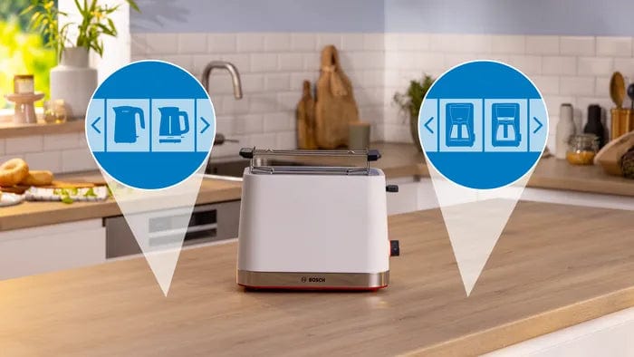 Bosch TOASTER Bosch 2 Slice MyMoment Compact Toaster White TAT4M221 (7623545290841)