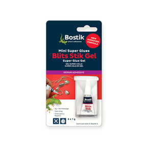 Bostik School Stationery Bostik Glue Blits Stik Super Mini 4X1G (7461198102617)
