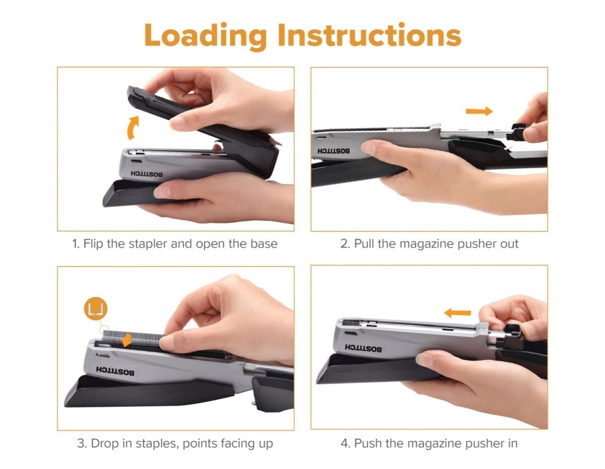 Bostitch School Stationery Bostitch InPower 20 Desktop Stapler Black/Silver 1108 (7409424564313)