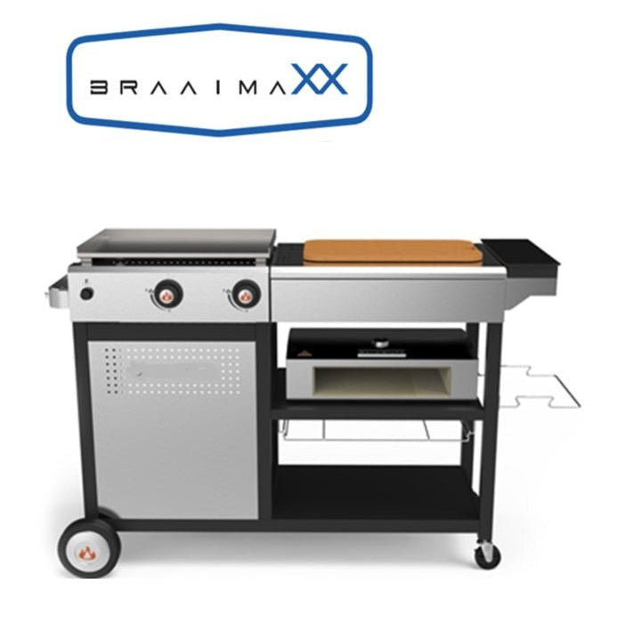 Braaimaxx BRAAI STAND BraaiMaxx Entertainer Pizza & Plancha Modular Braai 1196 - 21 - 01 - ZA