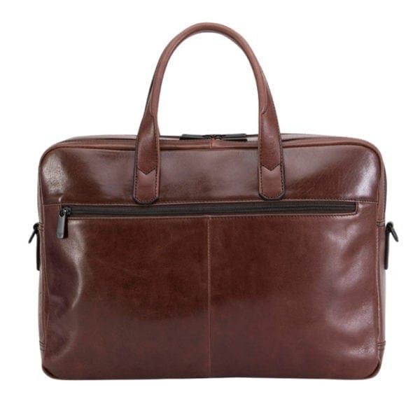 Brando Hand Bag Brando Winchester Leather 15″ Laptop Briefcase Brown 1005