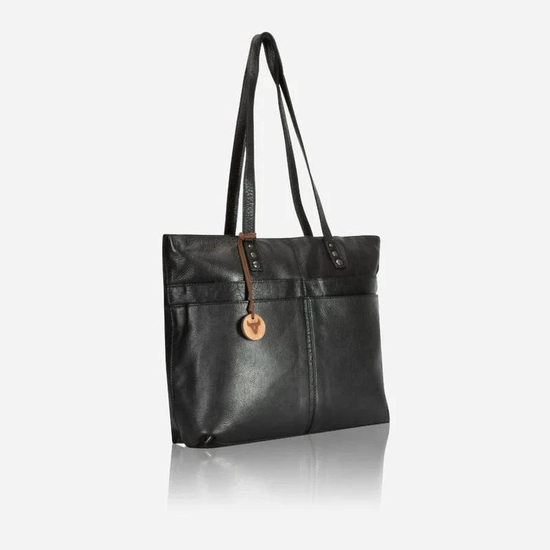 Brando Ladies Handbags Brando Charlize Shopper Leather Tote Black