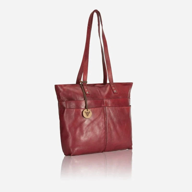 Brando Ladies Handbags Brando Charlize Shopper Leather Tote Red