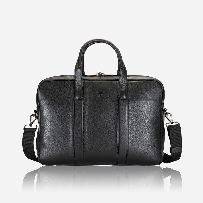 Brando Laptop bag Brando Armstrong 15" Double Gusset Leather Laptop Bag Black 3575