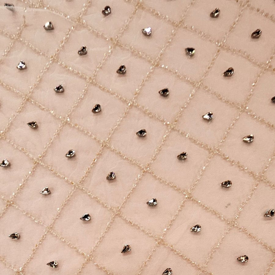 BRIDAL FABRIC Dress Fabric Rose Gold Bridal Stone Fabric 16056 150cm