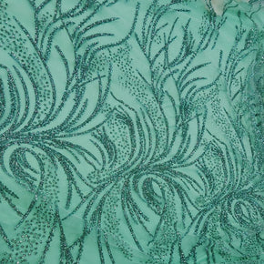 BRIDAL FABRIC Dress Fabrics Caviar Tulle D#3 Fabric Mint 130cm (7416577687641)