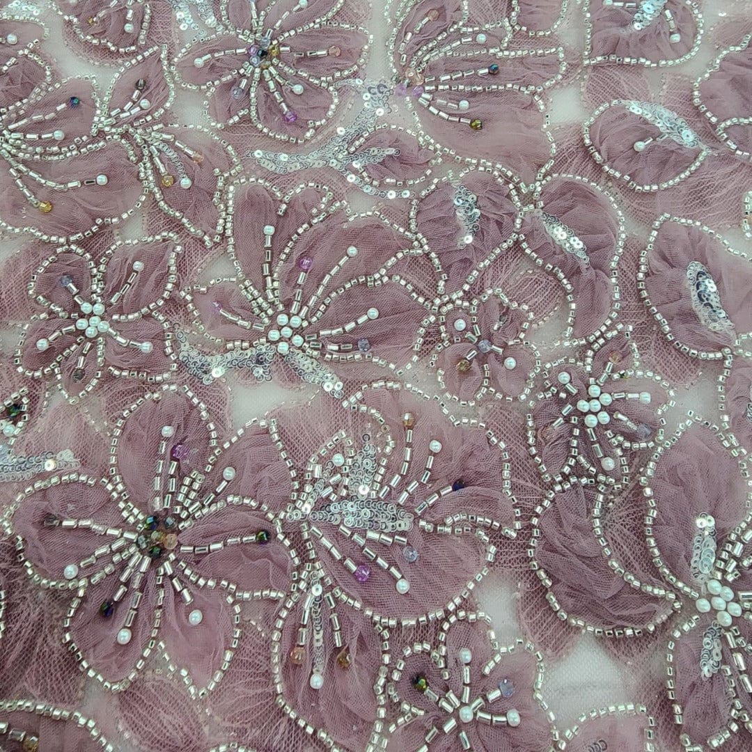 BRIDAL FABRIC Dress Fabrics Dusty Pink Bridal Lace Fabric Riley 130cm (7526727549017)