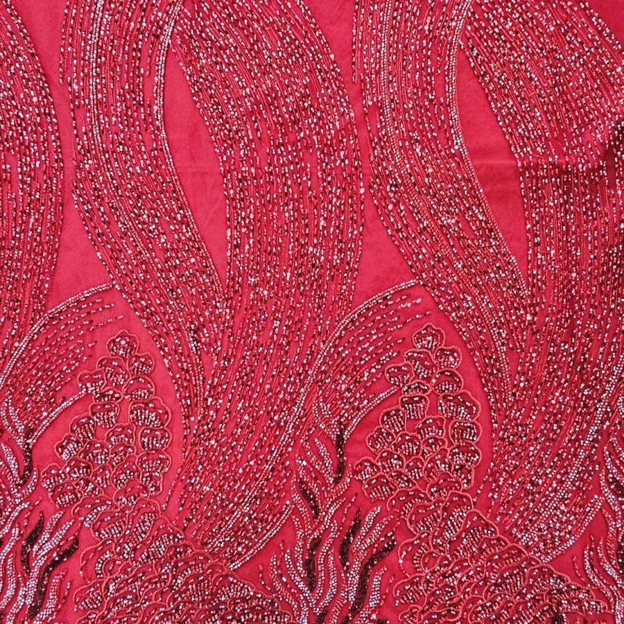 BRIDAL FABRIC Dress Fabrics Red Bridal Fabric 16063 150cm (7912500887641)