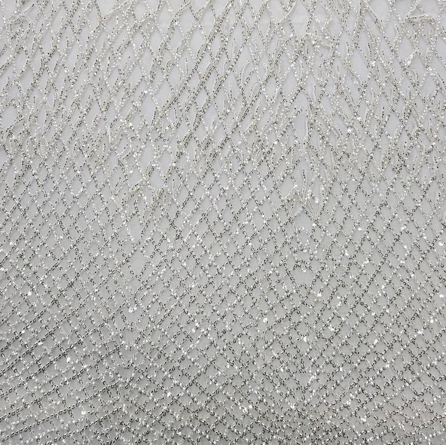 BRIDAL FABRIC Dress Fabrics Silver Bridal Fabric 150cm (7820914294873)