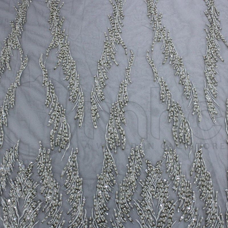 BRIDAL FABRIC Fabric Beaded Lace Fabric 120 cm