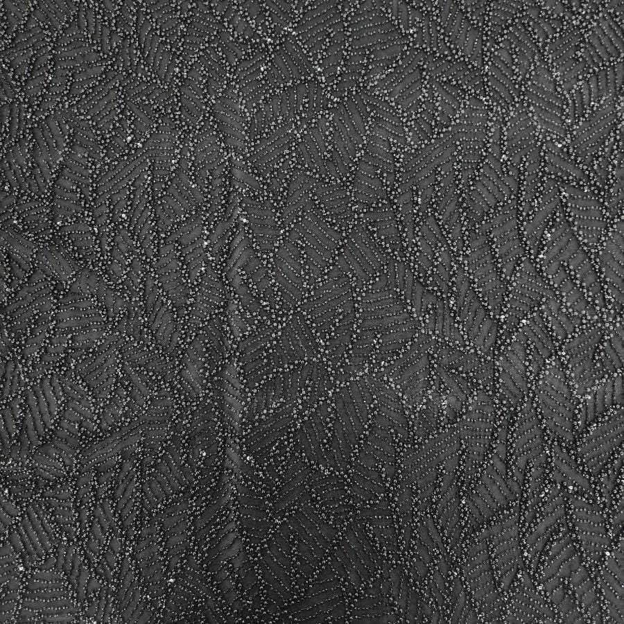 BRIDAL LACE Dress Fabrics Black Kate Sequin 150cm (7799183638617)