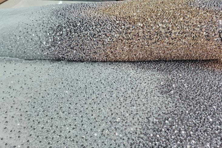 BRIDAL LACE Dress Fabrics DSN. 3 Exclusive Beaded Emb 150cm (7784855634009)