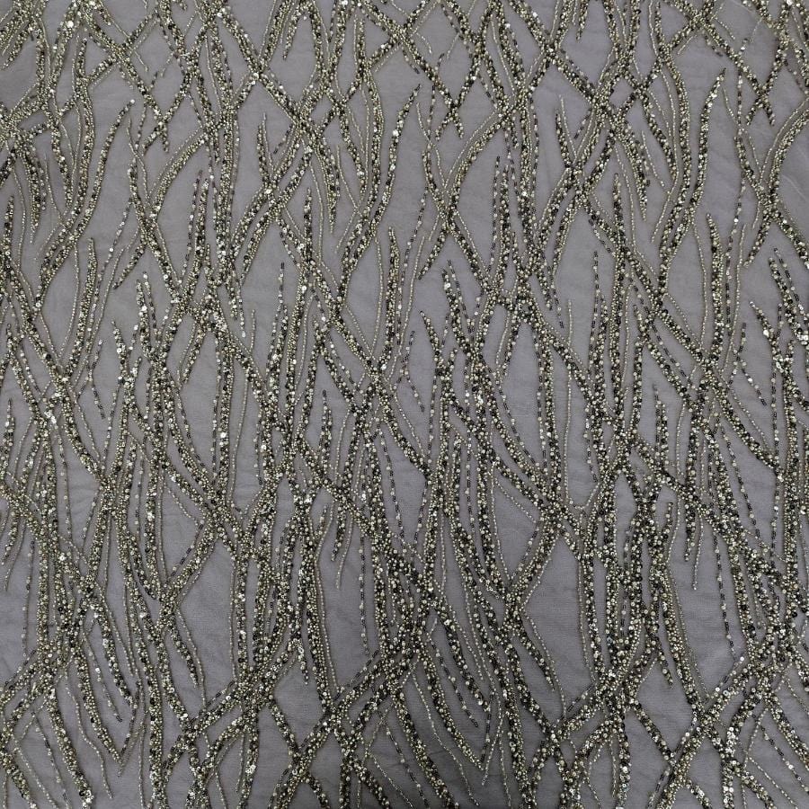 BRIDAL LACE Dress Fabrics Rose Gold Jenner Sequin 150cm (7799178723417)