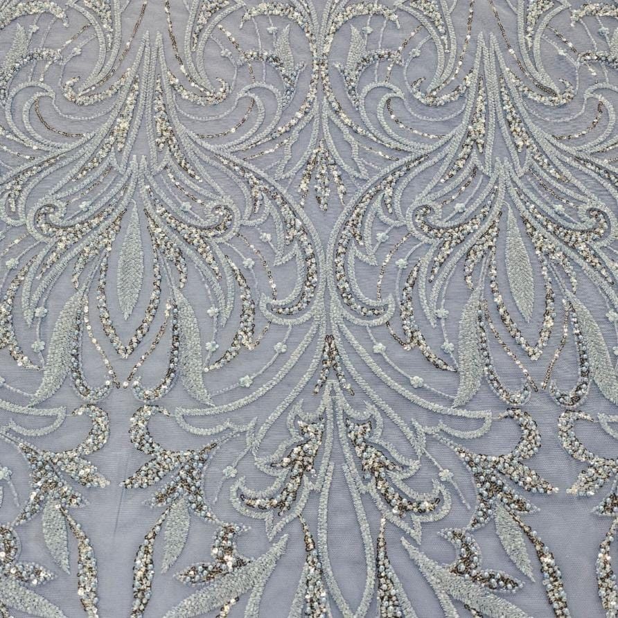 BRIDAL LACE Dress Fabrics Sky Blue Zoey Evening Wear