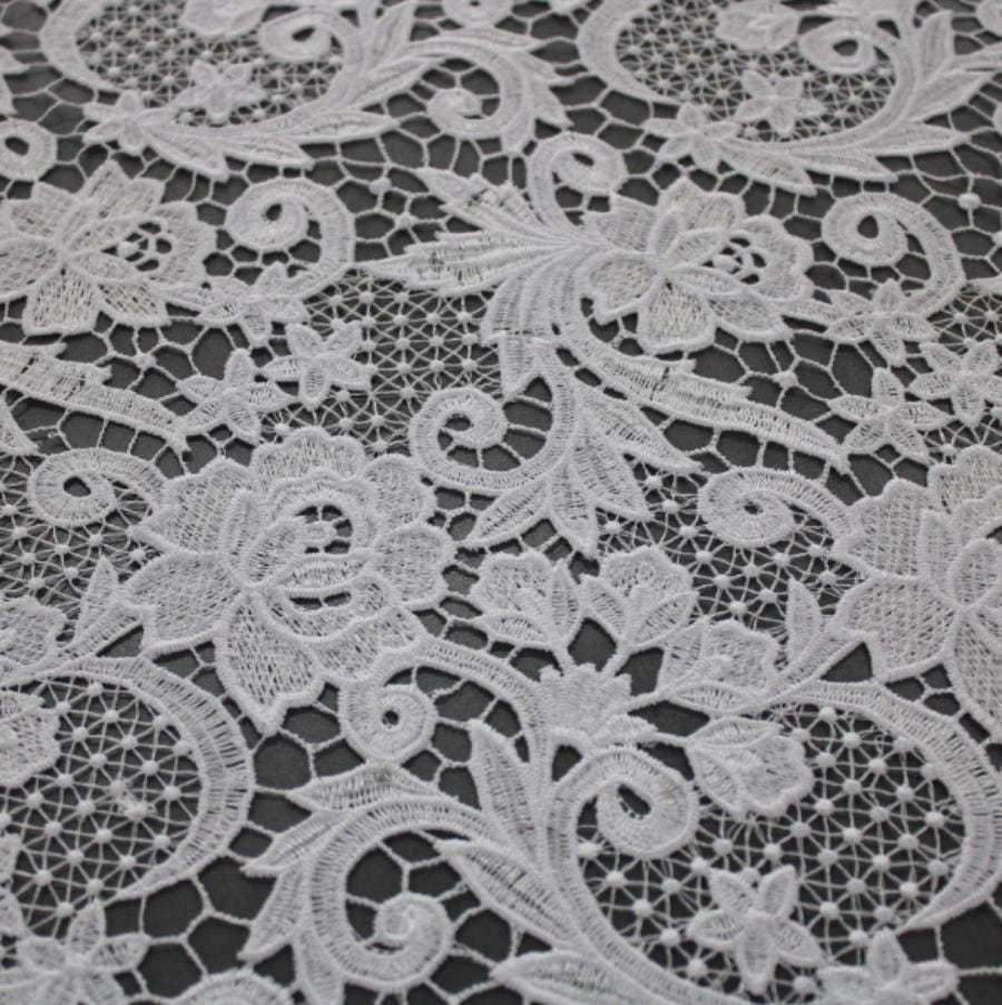 BRIDAL LACE Lace & Voile Fabrics Guipure White 137cm (7785497559129)