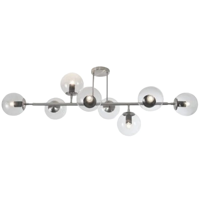 Bright Star Ceiling Fitting Brightstar CF563/8 SATIN Satin Chrome Ceiling Fitting with Clear Glass