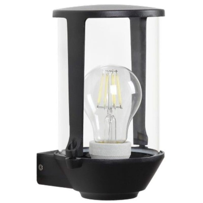 Bright Star Lantern Brightstar L380 MATT BK Die Cast Aluminium with Clear Glass, IP65 Sand Black
