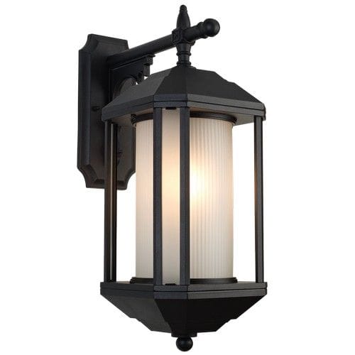 Bright Star Lantern Brightstar L519 BLACK Down Facing Aluminium with Frosted Glass