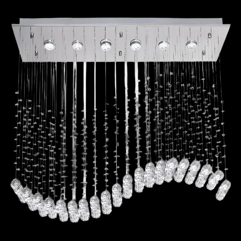 BRIGHT STAR LIGHTING Chandelier Bright Star Chandelier CH236/6 Crystal (7767646994521)