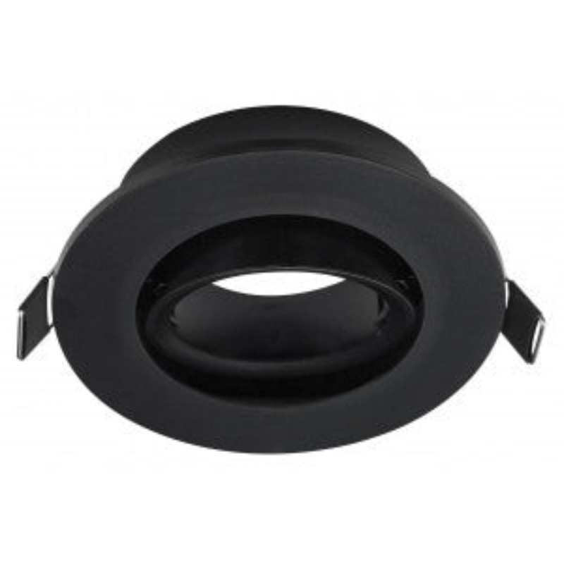 BRIGHT STAR LIGHTING Downlight Bright Star DL123 Black Round Recessed Polycarbonate with Antiglare Ring Straight (7770925269081)