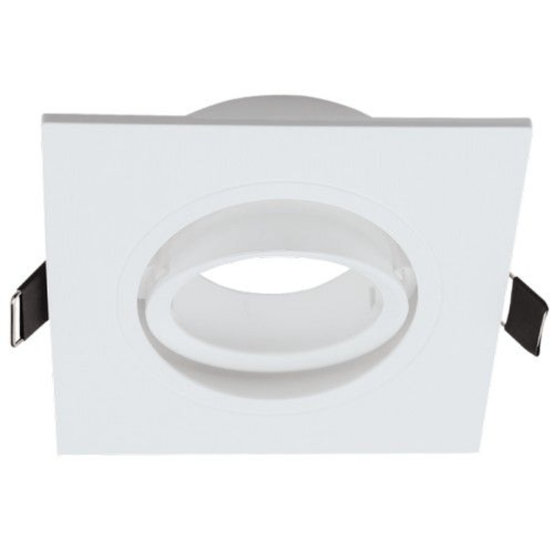 BRIGHT STAR LIGHTING Downlight Bright Star DL124 White Square Recessed Polycarbonate with Antiglare Ring Straight (7770869694553)