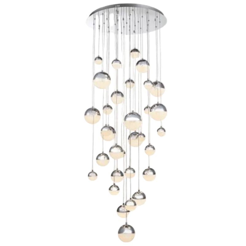 Bright Star PENDANT Brightstar PEN248/32 CHROME 32 Light Acrylic and Stainless Steel Pendant 240W LED CCT Remote Chrome