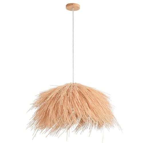 Bright Star PENDANT Brightstar PEN258 RATTAN Wood Pendant with Rattan Shade E27