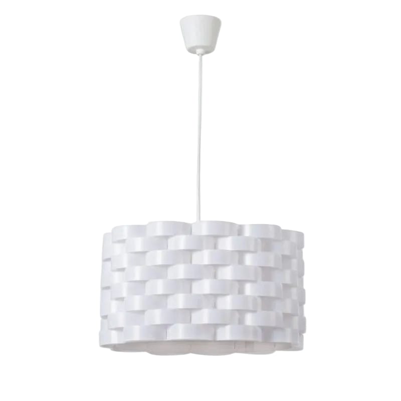 Bright Star PENDANT Brightstar PEN518 WHITE Oval Acrylic and PP Pendant - 1 x 35W ES(LED or CFL only)