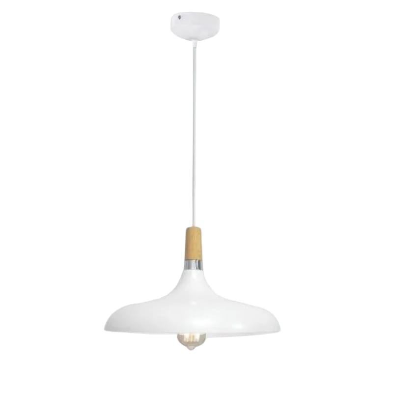 Bright Star PENDANT Brightstar PEN555 WHITE Metal and Wood Pendant White