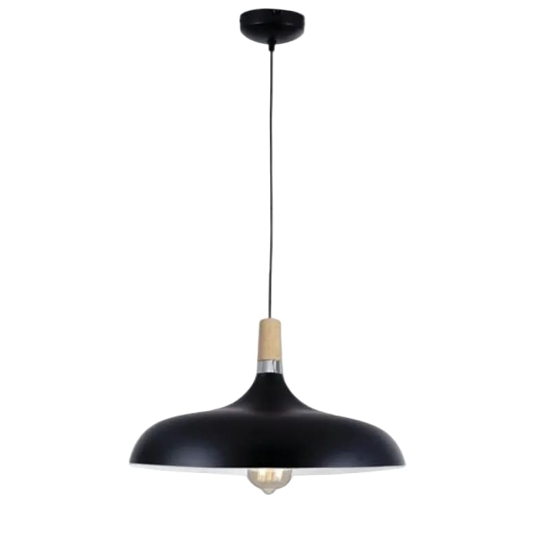 Bright Star PENDANT Brightstar PEN556 BLACK Metal and Wood Pendant Black