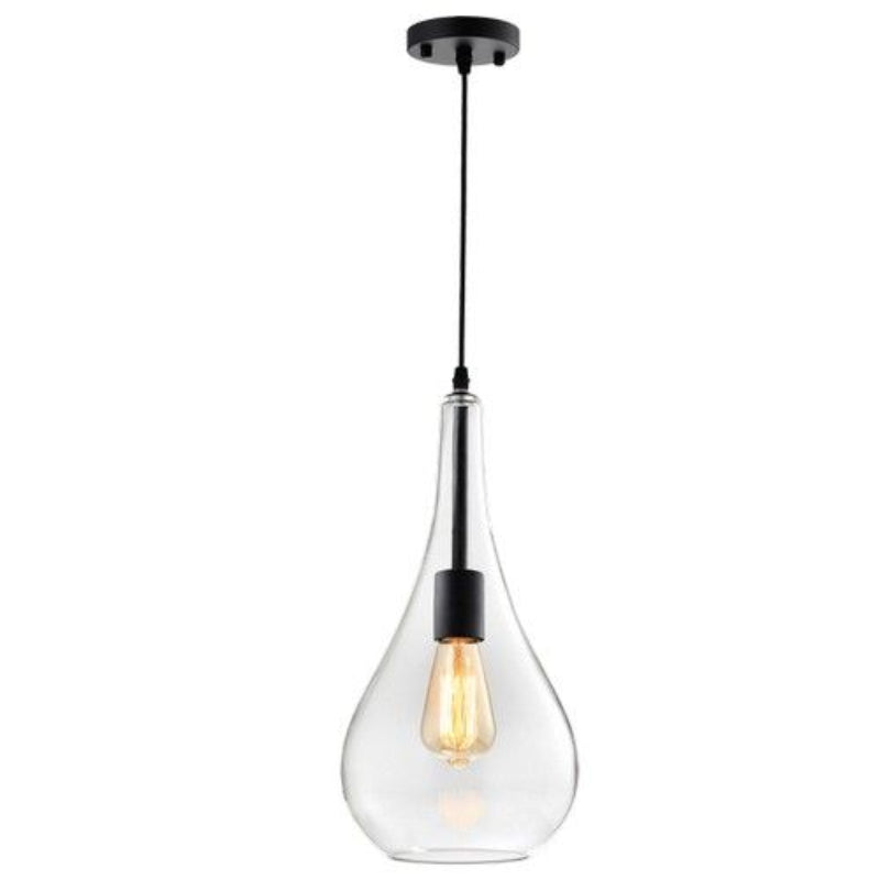 Bright Star PENDANT Brightstar PEN571/2 GLASS Matt Brass Pendant with Clear Glass