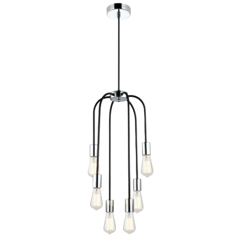 Bright Star PENDANT Brightstar PEN621/6 CHR/BLACK Polished Chrome and Black Pendant