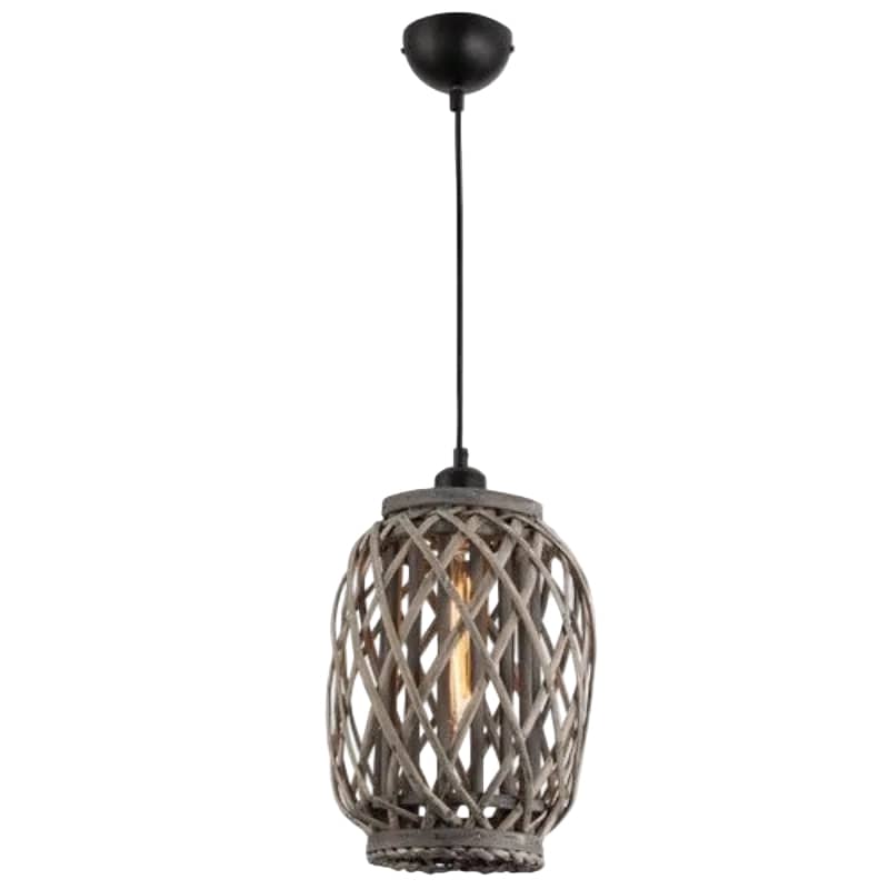 Bright Star PENDANT Brightstar PEN641 RATTAN Iron and Rattan Pendant