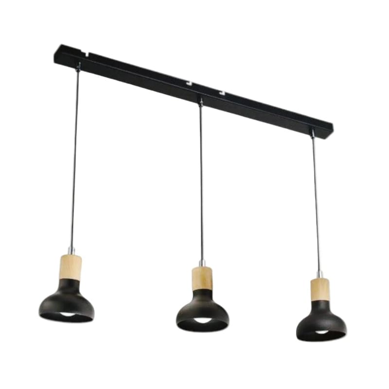 Brightstar PEN649/3 BLACK Metal with Wood Finish Adjustable Cords
